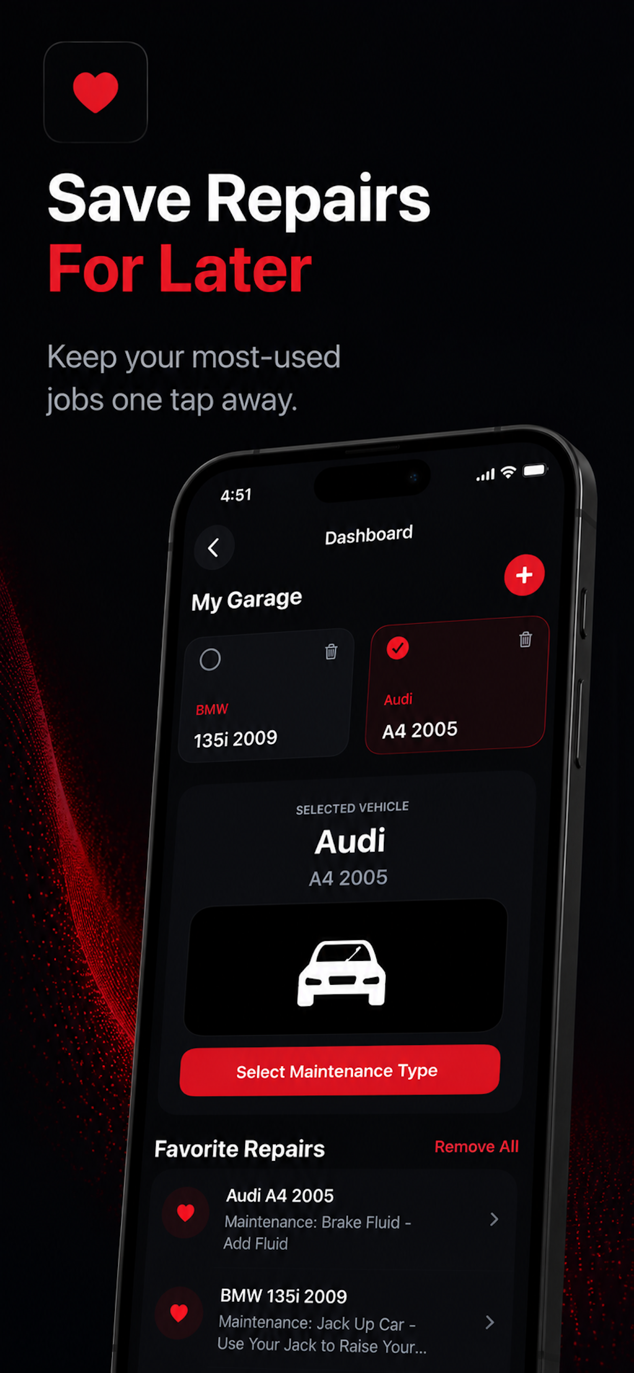 CarSavvy tutorial video and repair guide screen